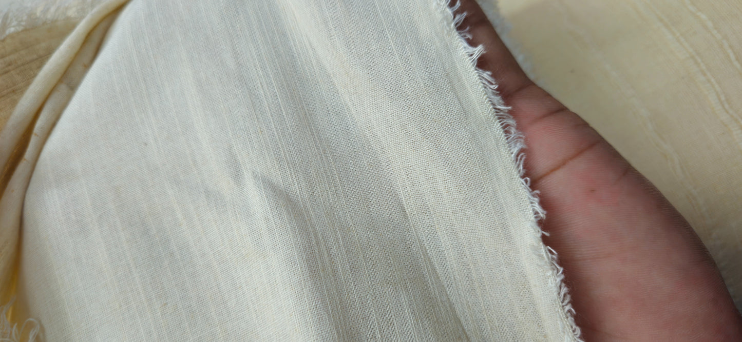 Cotton-Khadi-Rayon Slub Allover Embroidered 4.5 meter suit